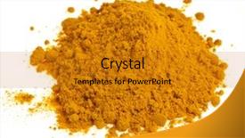  Presentation with curcumin - Cool new slides with curcumin - turmeric powder ground spice pile backdrop and a gold colored foreground