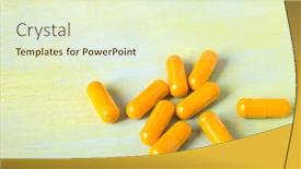  Presentation with curcumin - Amazing presentation theme having curcumin-capsules-dietary-supplement backdrop and a cream colored foreground