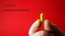  Presentation with curcumin - PPT theme consisting of curcumin-supplement-capsule background and a crimson colored foreground