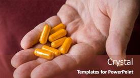  Presentation with curcumin - PPT theme enhanced with curcumin-supplements-in-the-male background and a tawny brown colored foreground