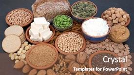  Presentation with non veg food chicken biryani - Presentation enhanced with curd almond butter and yoghurt background and a tawny brown colored foreground