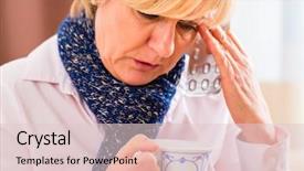  Presentation with common cold cough - Beautiful theme featuring cure her bad cold backdrop and a lemonade colored foreground