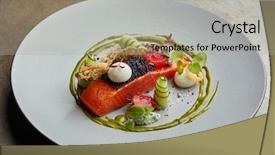  Presentation with caviar - Audience pleasing slide deck consisting of cured or smoked salmon wit backdrop and a light gray colored foreground