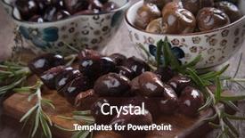  Presentation with calamansi fruit - Audience pleasing slide deck consisting of cured pickled or brined olive backdrop and a  colored foreground