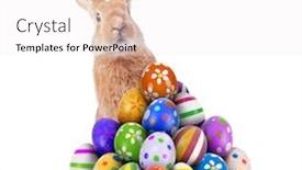  Presentation with bunny - Slide set having curious-cute-and-funny-easter background and a white colored foreground