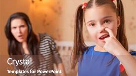  Presentation with blooding of nose - Slides enhanced with curious girl picking a nose background and a tawny brown colored foreground