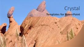 Presentation with morocco - Amazing presentation theme having curious-raised-boulders-in-morocco backdrop and a light blue colored foreground