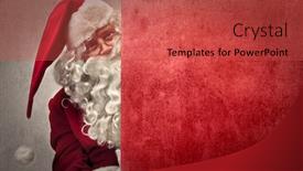  Presentation with santa - Slide deck consisting of cartel - curious santa claus background and a red colored foreground