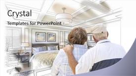  Presentation with custom - Beautiful PPT theme featuring curious senior couple looking backdrop and a white colored foreground