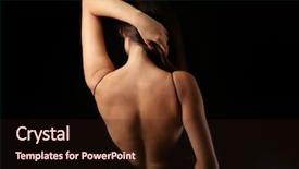  Presentation with battery back start - Beautiful PPT theme featuring s curity - view on woman's back backdrop and a wine colored foreground