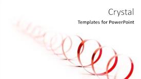  Presentation with bright white - Slide deck consisting of curled-coil-of-red-ribbon background and a white colored foreground