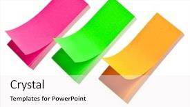  Presentation with paper quilling colorful paper flowers - Cool new theme with curled corner - colorful paper stickers for your backdrop and a white colored foreground