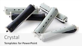  Presentation with white - Slide deck consisting of curlers-isolated-on-white background and a white colored foreground