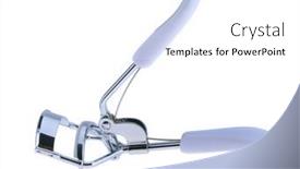  Presentation with curling - Beautiful theme featuring curling-eyelashes-isolated-on-white backdrop and a white colored foreground