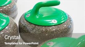  Presentation with curling - PPT theme having curling stones equipment background and a dark gray colored foreground