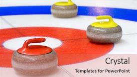  Presentation with curling - Cool new presentation theme with curling stones backdrop and a coral colored foreground