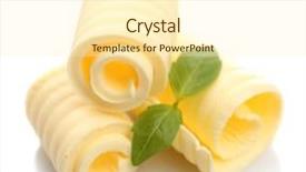  Presentation with butter - Colorful slides enhanced with curls of fresh butter backdrop and a cream colored foreground