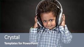  Presentation with baby smile - Beautiful PPT layouts featuring curly african-american baby boy backdrop and a light blue colored foreground