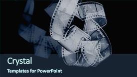  Presentation with film - PPT theme consisting of white film and shadow background and a ocean colored foreground