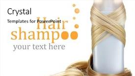  Presentation with hair shampoo - Amazing presentation having curly blond hair with shampoo backdrop and a white colored foreground