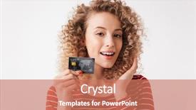  Presentation with coconut oil hair care - PPT theme enhanced with curly hair showing credit card background and a coral colored foreground