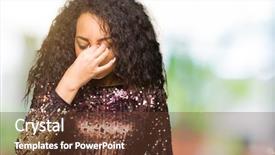  Presentation with night vision - PPT theme featuring curly hair wearing night background and a tawny brown colored foreground