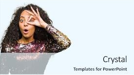  Presentation with curly hair - Amazing slide set having curly hair wearing night backdrop and a cool aqua colored foreground