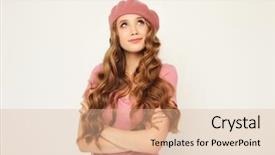  Presentation with nail salon beauty nails concept - Cool new presentation with curly perfect hairstyle wearing pink backdrop and a lemonade colored foreground