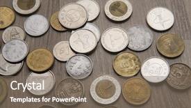  Presentation with uae - Slides enhanced with currency coins from uae india background and a violet colored foreground