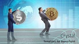  Presentation with path - Amazing slides having currency-concept-with-businessman backdrop and a light blue colored foreground