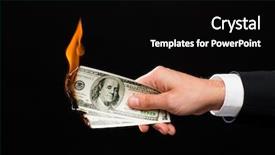  Presentation with bankruptcy - Slides enhanced with currency devaluation - finances people savings and bankruptcy background and a black colored foreground