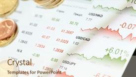  Presentation with money - PPT theme featuring currency symbols - money and chart background and a cream colored foreground