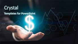  Presentation with philippine currency american period money - Slide deck with currency symbols on human hand background and a navy blue colored foreground