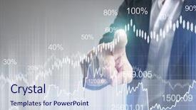  Presentation with fintech financial algorithm - Colorful PPT layouts enhanced with currency trade - businessman with financial symbols coming backdrop and a lemonade colored foreground