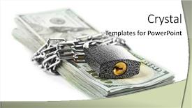  Presentation with dollar lock - Slides featuring currency with lock and chain background and a white colored foreground