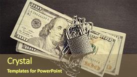  Presentation with dollar lock - Audience pleasing slides consisting of currency with lock and chain backdrop and a  colored foreground
