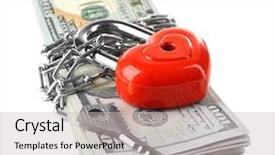  Presentation with chain - Beautiful presentation featuring currency with lock and chain backdrop and a soft green colored foreground