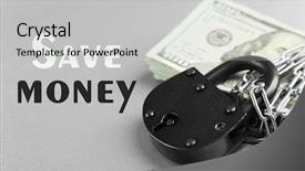  Presentation with chain - Amazing PPT theme having currency with lock and chain backdrop and a  colored foreground