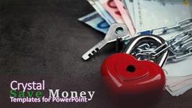  Presentation with supply chain and logistics - Colorful slide deck enhanced with currency with lock and chain backdrop and a  colored foreground