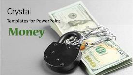  Presentation with dollar lock - Cool new PPT theme with currency with lock and chain backdrop and a  colored foreground