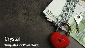  Presentation with chain - Beautiful slides featuring currency with lock and chain backdrop and a  colored foreground