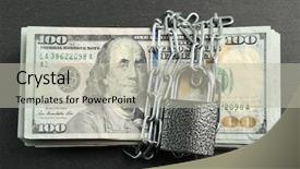  Presentation with chain - Slide deck consisting of currency with lock and chain background and a  colored foreground