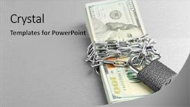  Presentation with chain - Amazing theme having currency with lock and chain backdrop and a  colored foreground