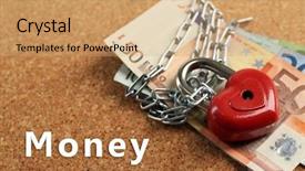  Presentation with supply chain iot - Slide deck enhanced with currency with lock and chain background and a  colored foreground