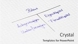  Presentation with currency financial concept macro - Amazing presentation design having current account - balance sheet - financial concept backdrop and a white colored foreground