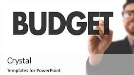  Presentation with current account - Presentation theme consisting of current account - budget background and a white colored foreground