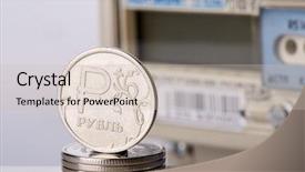  Presentation with electricity metering - Presentation theme having current account - device for metering of electricity background and a soft green colored foreground