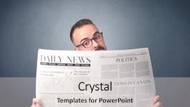  Presentation with smart cities - Cool new presentation with current affairs finance - young smart businessman reading daily backdrop and a lemonade colored foreground