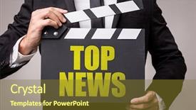  Presentation with events - PPT theme enhanced with current events - top news background and a tawny brown colored foreground