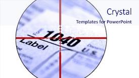  Presentation with crosshairs - Amazing PPT layouts having current tax forms for irs backdrop and a sky blue colored foreground